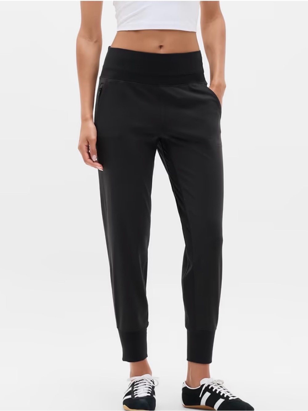 Athleta Venice High Rise Jogger Black Large Petite LP